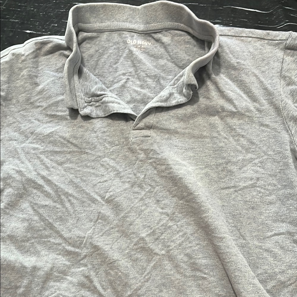 Old Navy Gray Polo Shirt Comfortable Fit